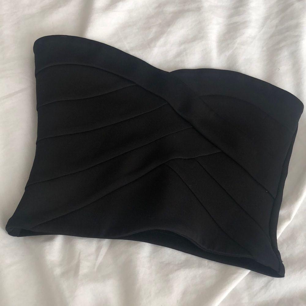 Supre Black Strapless Shell Top